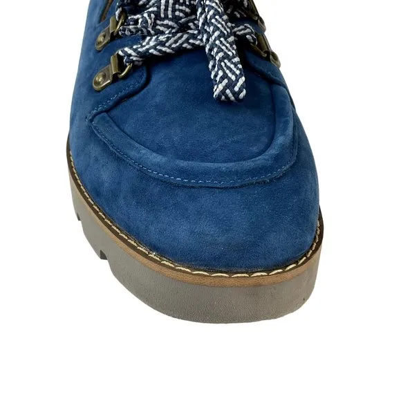 Vionic Shoes Womens Size 9.5 Blue Teagan Loafer Lace Up Arch Support comfort