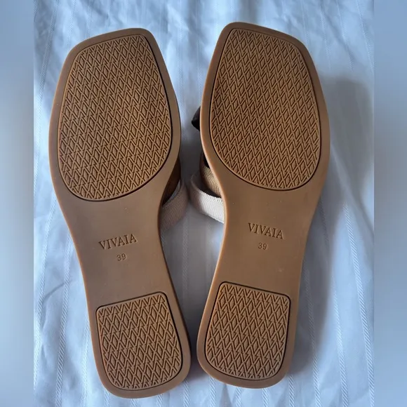 Vivaia Brown and Cream Sandals