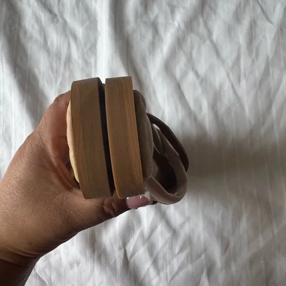 Vivaia Brown and Cream Sandals