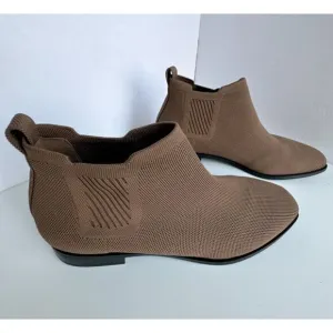 VIVAIA Square-Toe Water-Repellent Ankle Boots Size 41.5 Size 10 Ryan Pro Brown