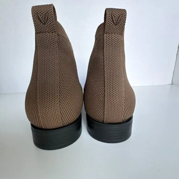 VIVAIA Square-Toe Water-Repellent Ankle Boots Size 41.5 Size 10 Ryan Pro Brown