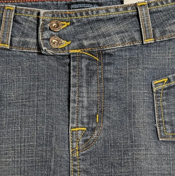 Von Dutch Blue Denim Pencil Skirt with Zipper Slit Women's Size XS