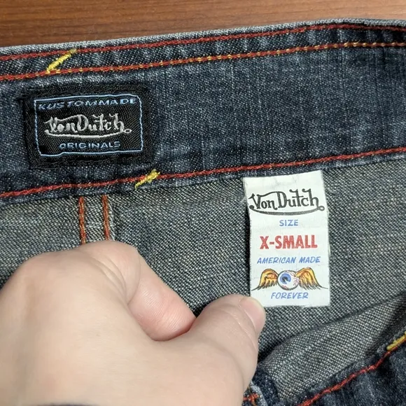 Von Dutch Blue Denim Pencil Skirt with Zipper Slit Women's Size XS