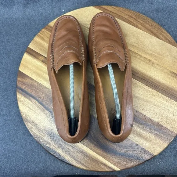 Vtg Polo Ralph Lauren Loafers Mens 13D Brown Adante Leather Slip On Shoes