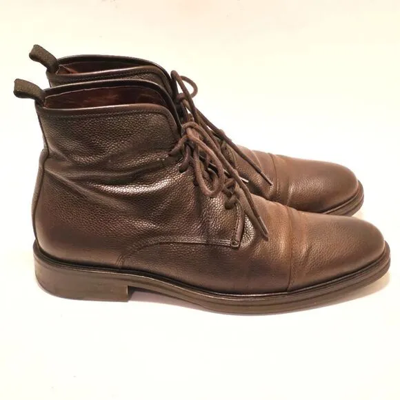 Warfield and Grand Brown Cap Toe Mens Lace Up Chukka Casual Boots 73807 Size 8
