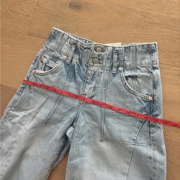 We The Free Extreme Measures Barrel Jean shorts free people short 24 light wash