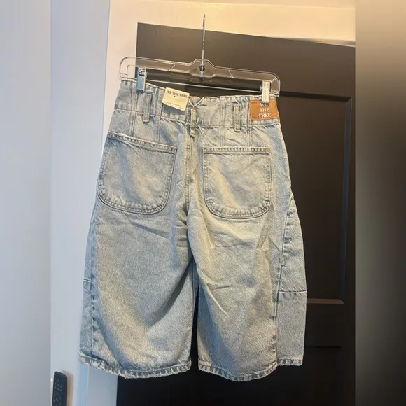 We The Free Extreme Measures Barrel Jean shorts free people short 24 light wash