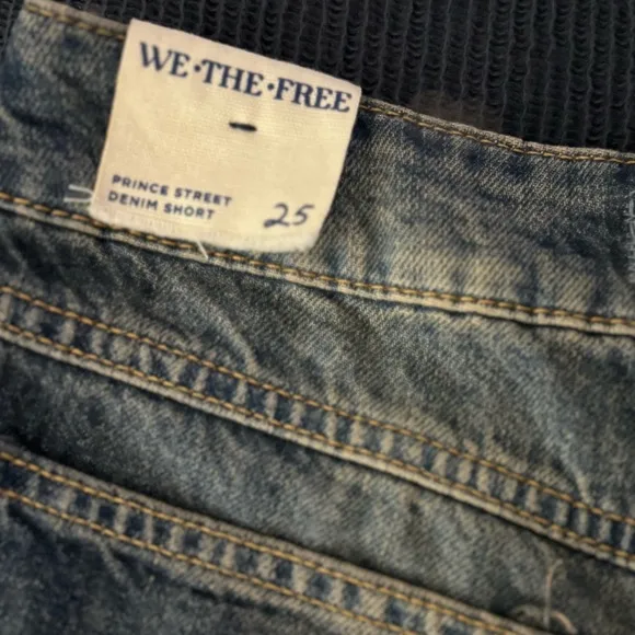 We The Free Prince Street Denim Shorts NWT Size 25 Color Bluest Eyes