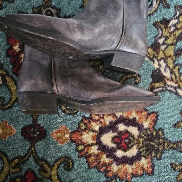We The Free Wade Distressed Ankle Boots  Color:  Washed Black