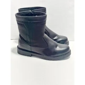 Weatherproof Stadium Women's Faux Fur Faux Leather Pull-On Ankle Boots Black 11