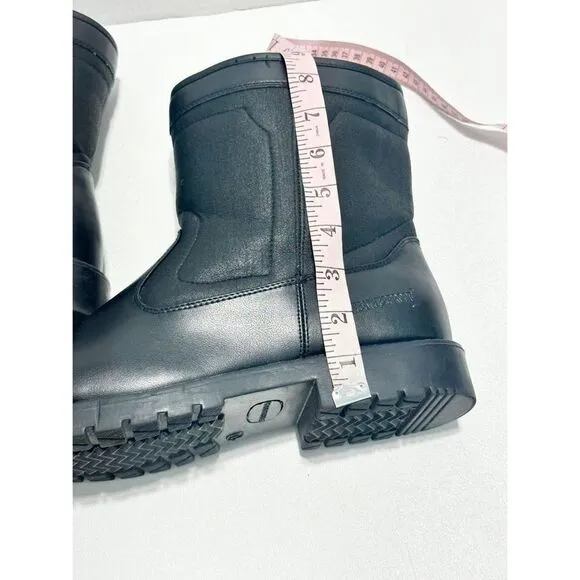 Weatherproof Stadium Women's Faux Fur Faux Leather Pull-On Ankle Boots Black 11