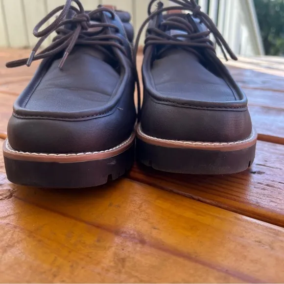 Weatherproof Vintage Men's Faux Leather Hiking Chukka Boots Chester Brown sz 10