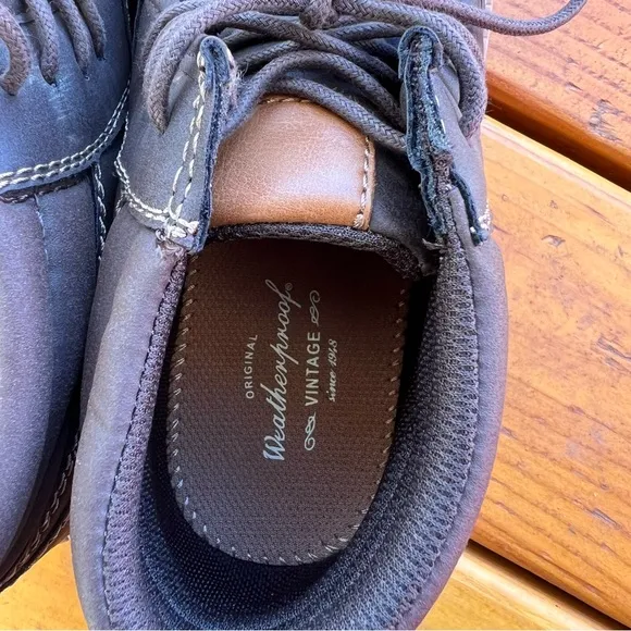 Weatherproof Vintage Men's Faux Leather Hiking Chukka Boots Chester Brown sz 10