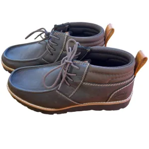 Weatherproof Vintage Men's Faux Leather Hiking Chukka Boots Chester Brown sz 10