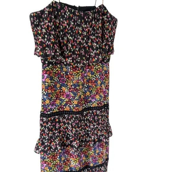 WHISTLES Peony Print Tiered Dress