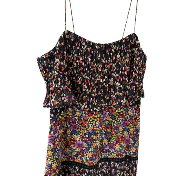 WHISTLES Peony Print Tiered Dress