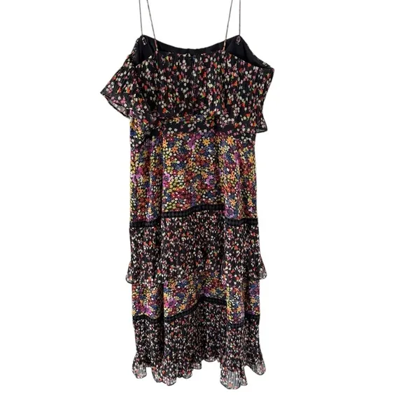 WHISTLES Peony Print Tiered Dress