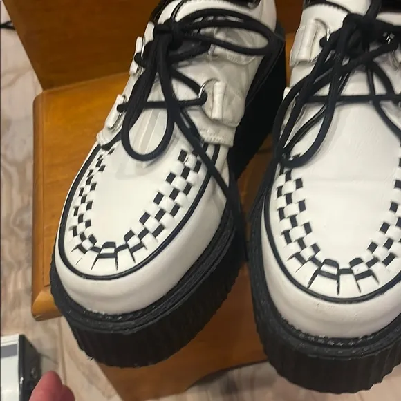 White and Black Platform Shoes