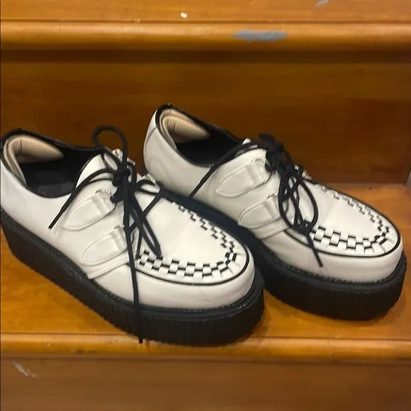 White and Black Platform Shoes