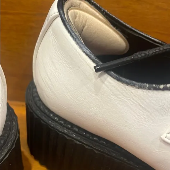 White and Black Platform Shoes
