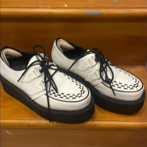 White and Black Platform Shoes
