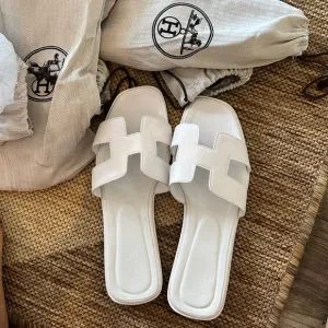 White sandals