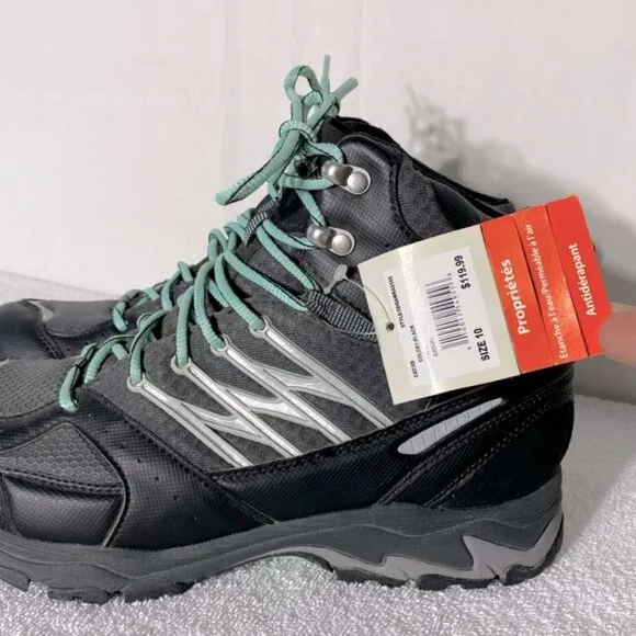 Wind River Grey Black Teal Lace Up Ankle Boots Activewear Hiking Boots 10 NWT