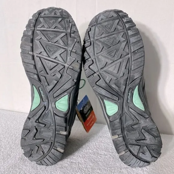 Wind River Grey Black Teal Lace Up Ankle Boots Activewear Hiking Boots 10 NWT