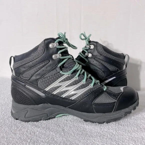 Wind River Grey Black Teal Lace Up Ankle Boots Activewear Hiking Boots 10 NWT