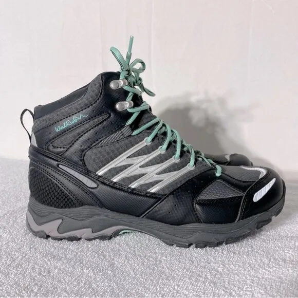 Wind River Grey Black Teal Lace Up Ankle Boots Activewear Hiking Boots 10 NWT