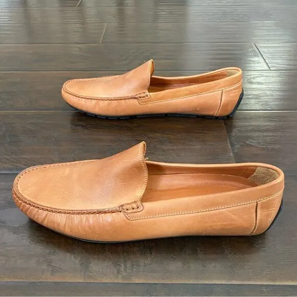 Wolf &amp; Shepherd Men's Loafers Brown Leather Shoes Size 13
