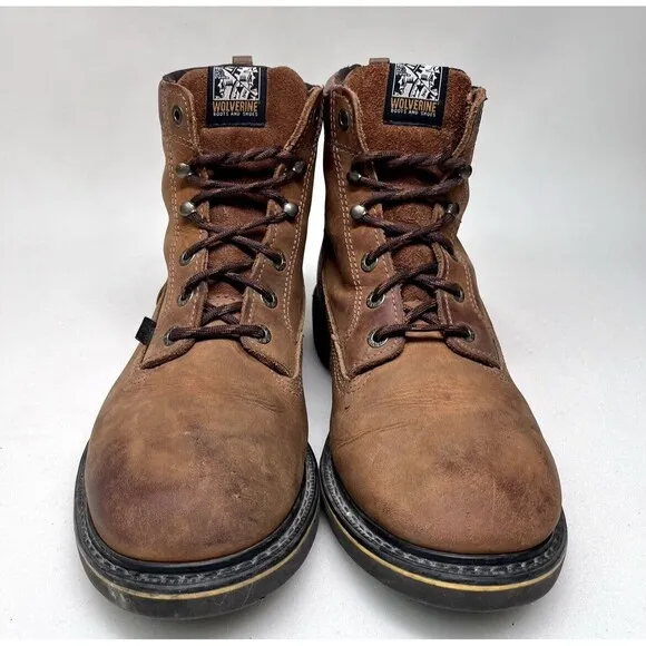 Wolverine Durashocks Leather Mens Boots Size 11 Water Slip Oil Resistant Work