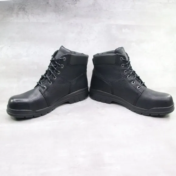 Wolverine Marquette Men's 14M US Black Leather‎ Steel Toe 6&quot; Work Boots W04714