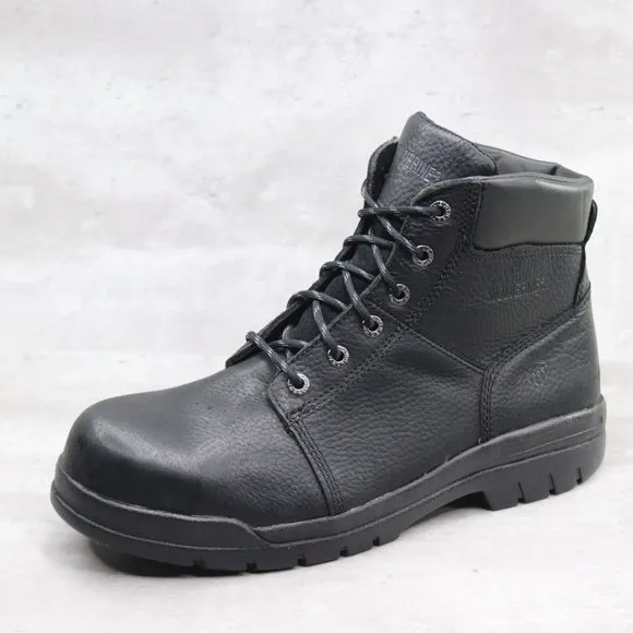 Wolverine Marquette Men's 14M US Black Leather‎ Steel Toe 6&quot; Work Boots W04714