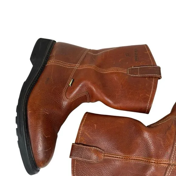 Wolverine Men's 04322‎ Sz 10.5 M Brown Leather Soft Toe Work Boots