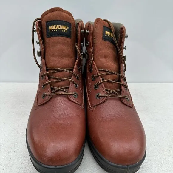 Wolverine Mens Brown Leather Durashocks SR 6in Work Boots Size 10