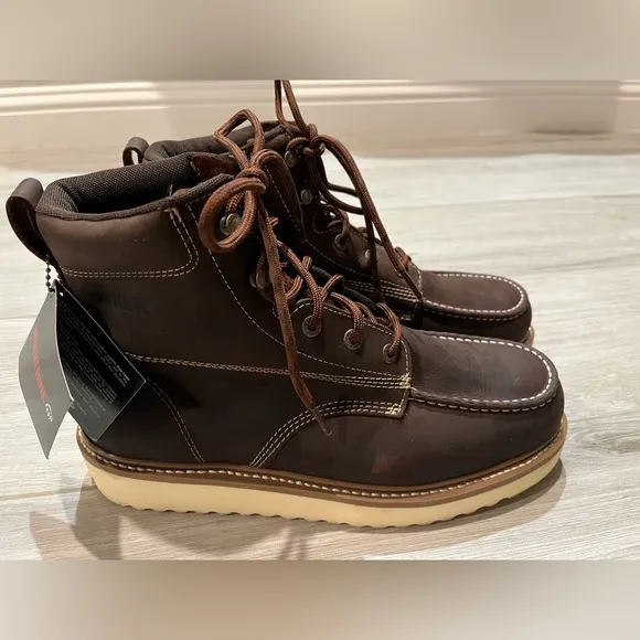Wolverine Men's Loader 6&quot; Soft Toe Wedge Work Boot, Brown - size 12 Extra Wide