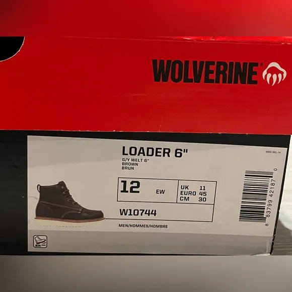 Wolverine Men's Loader 6&quot; Soft Toe Wedge Work Boot, Brown - size 12 Extra Wide