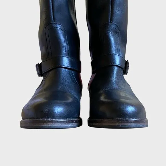 Wolverine Shannon Tall Riding Boots Women's Size 7.5 Leather Black Brown Zipper