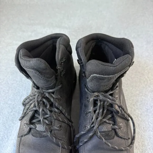 Wolverine Mens Size 10 M Black Leather Carom Boots Work Boots Safety Toe LaceUp