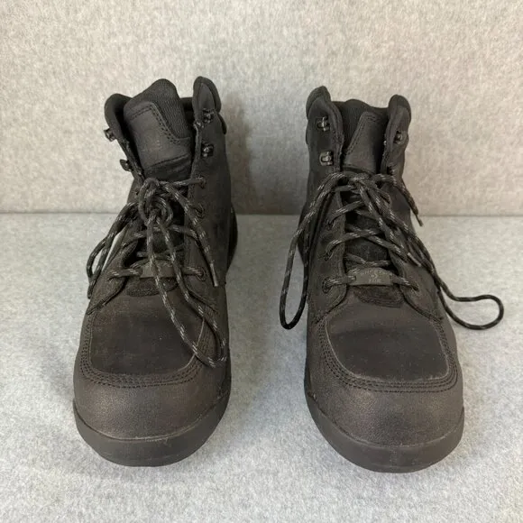 Wolverine Mens Size 10 M Black Leather Carom Boots Work Boots Safety Toe LaceUp