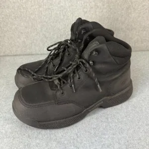 Wolverine Mens Size 10 M Black Leather Carom Boots Work Boots Safety Toe LaceUp