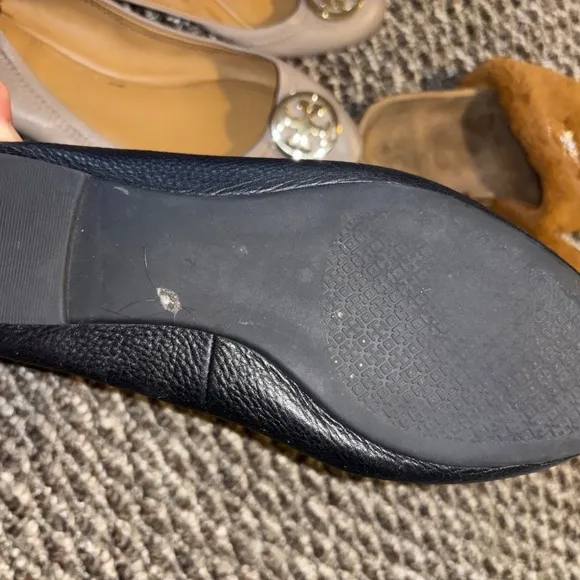 Womans Tory Burch and polo club 3 pairs sandals and flats size 8
