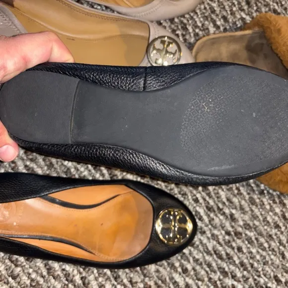 Womans Tory Burch and polo club 3 pairs sandals and flats size 8