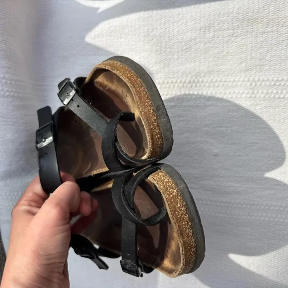 Womens black birkenstock sandals size 36
