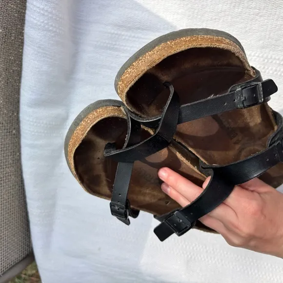Womens black birkenstock sandals size 36
