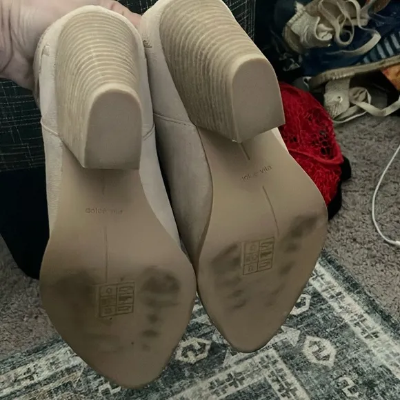 Women's Cream Ankle Boots