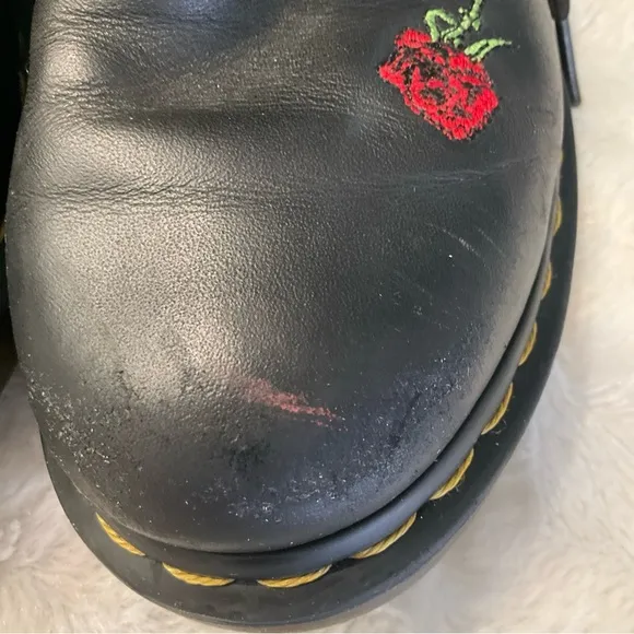 Women's Dr Marten Vonda Floral Leather Leather Lace Up Boots Size 7
