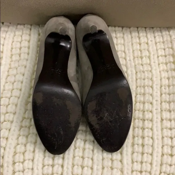 Womens J Crew Grey Suede High Heel Booties Size 6