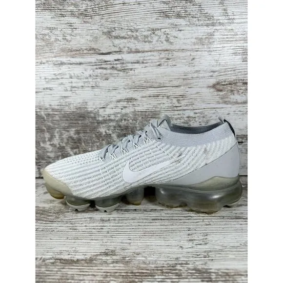 Women's Nike Air Vapormax Flyknit 3 'Pure Platinum' Sneakers Sz 7.5 Athletic Gym